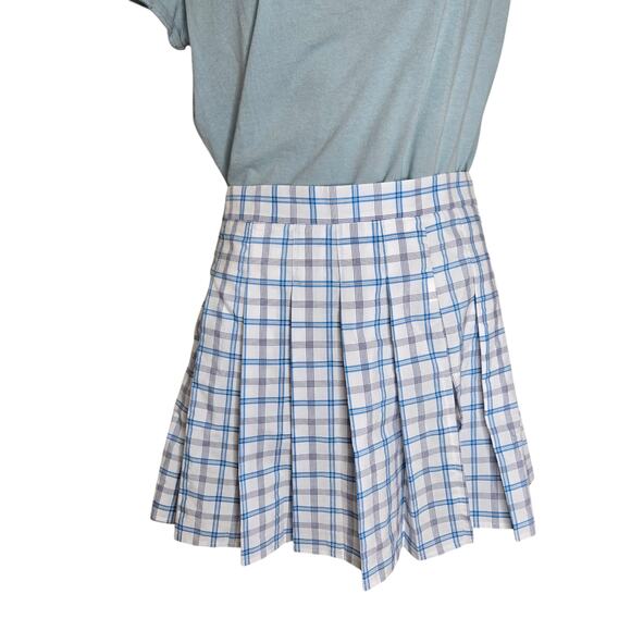 Shein‎ Womens Plaid Pleated Mini Skirt Medium Size 6 Anime Punk School Girl - Picture 2 of 8